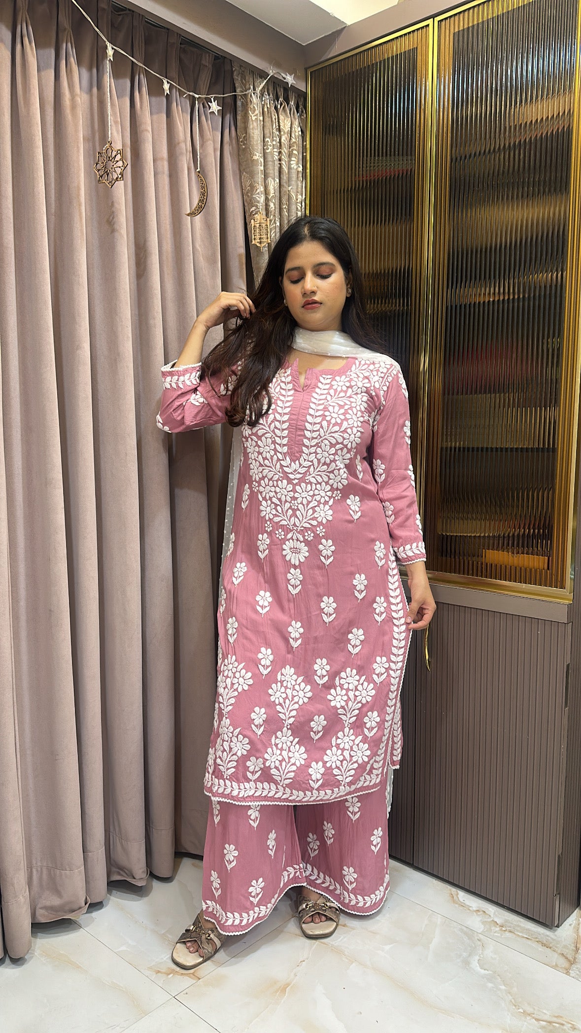 Onion Plus Size Pure Modal Plazo Set