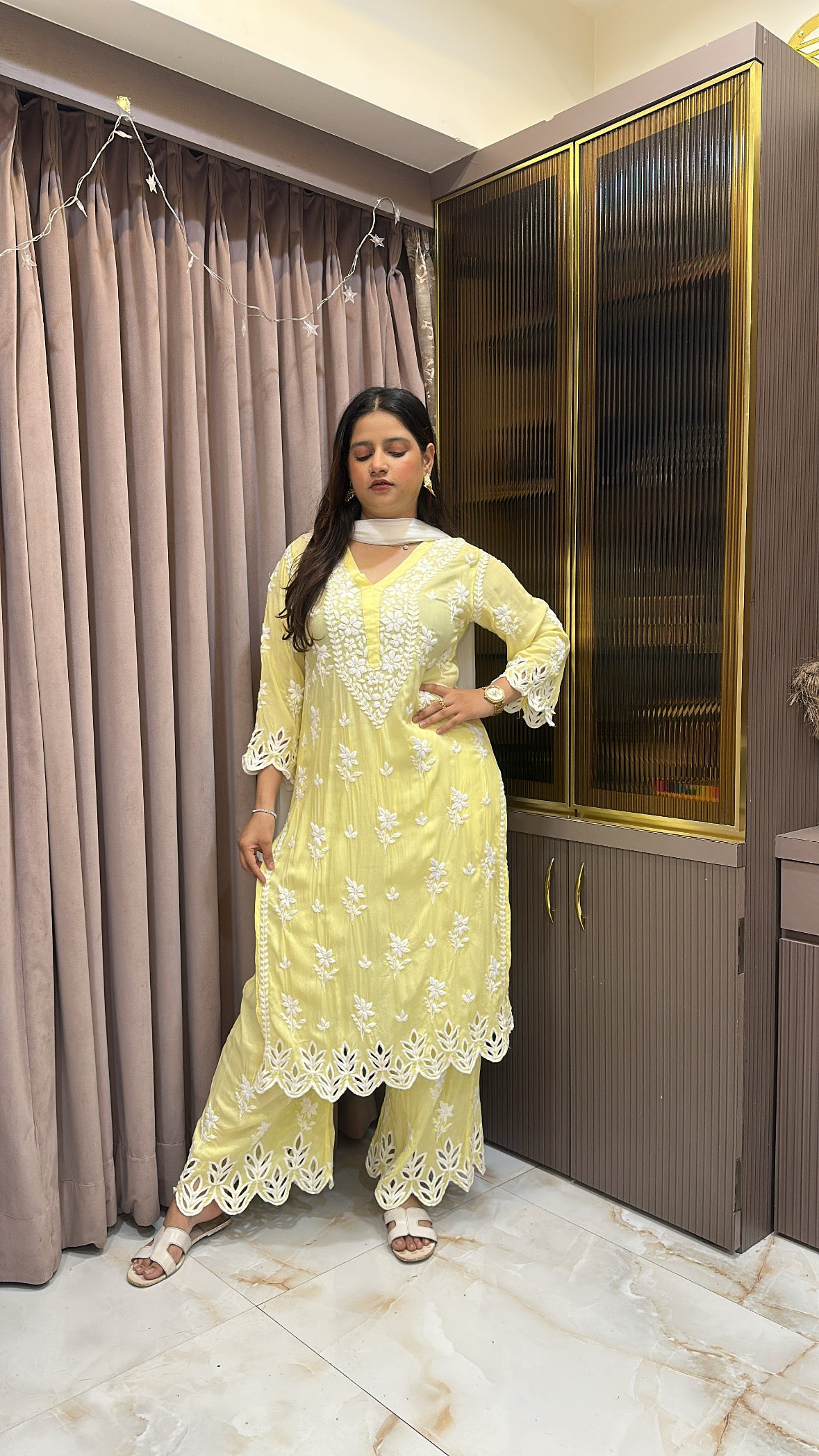 Yellow Pure Modal karachi set