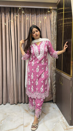 Onion Noori Pure modal cut work set