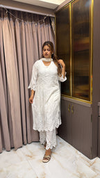 White Pure Modal karachi set