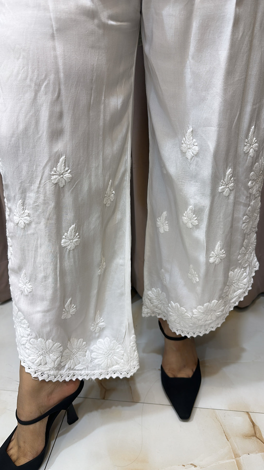 Modal 3D Lucknowi cut plazo