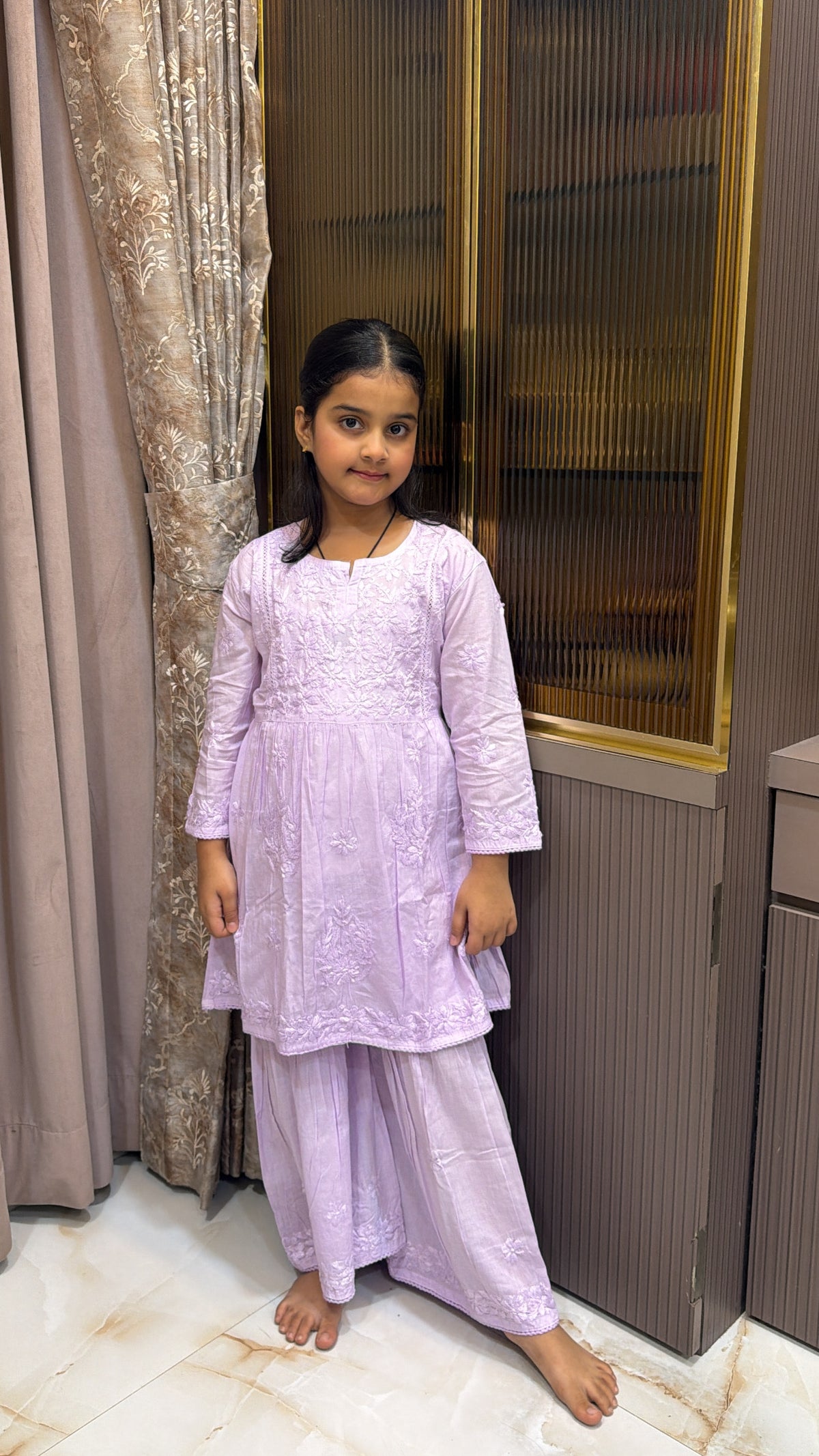 #2019 Purple Kids Mul Mul Garara Set