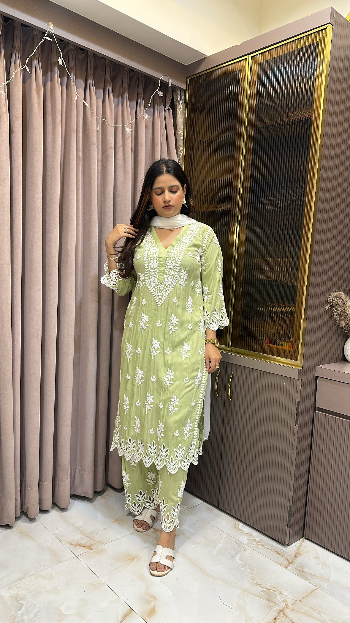 Green Pure Modal karachi set