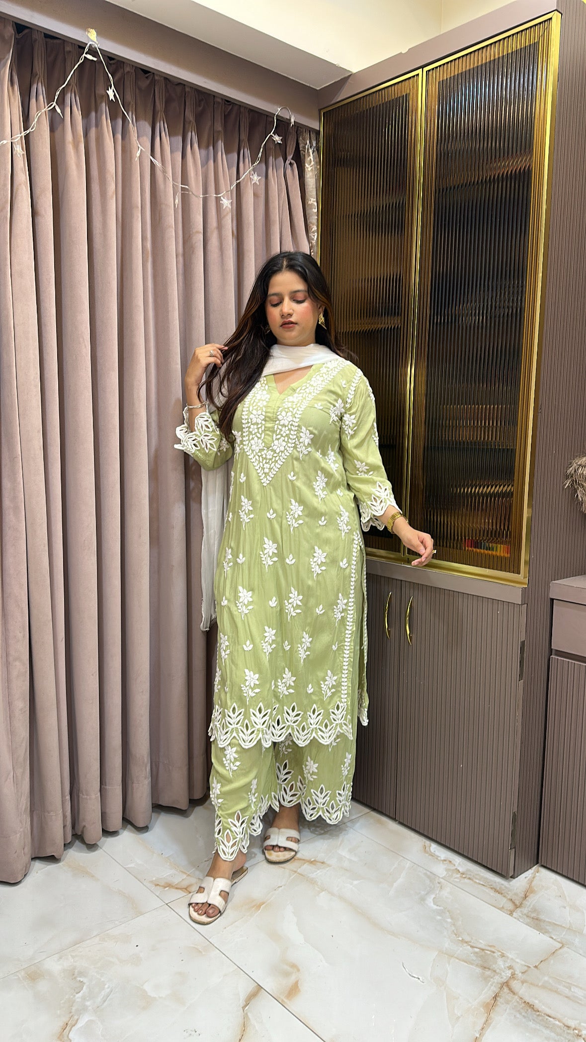 Green Pure Modal karachi set