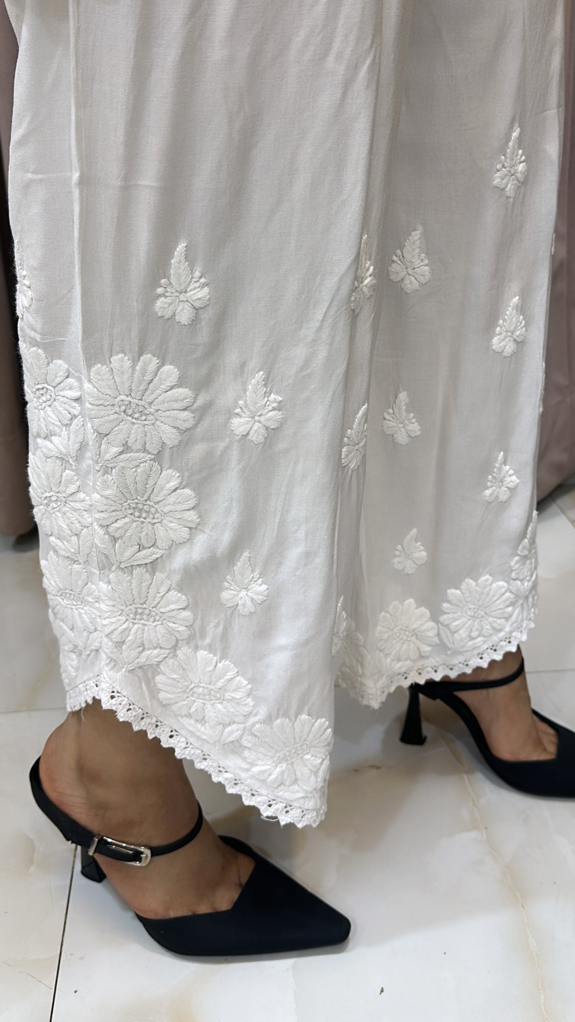 Modal 3D Lucknowi cut plazo