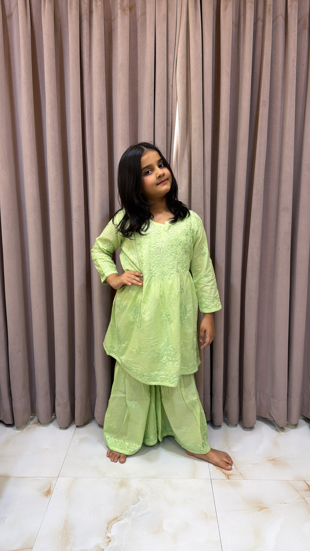 #2019 Green Kids Mul Mul Garara Set