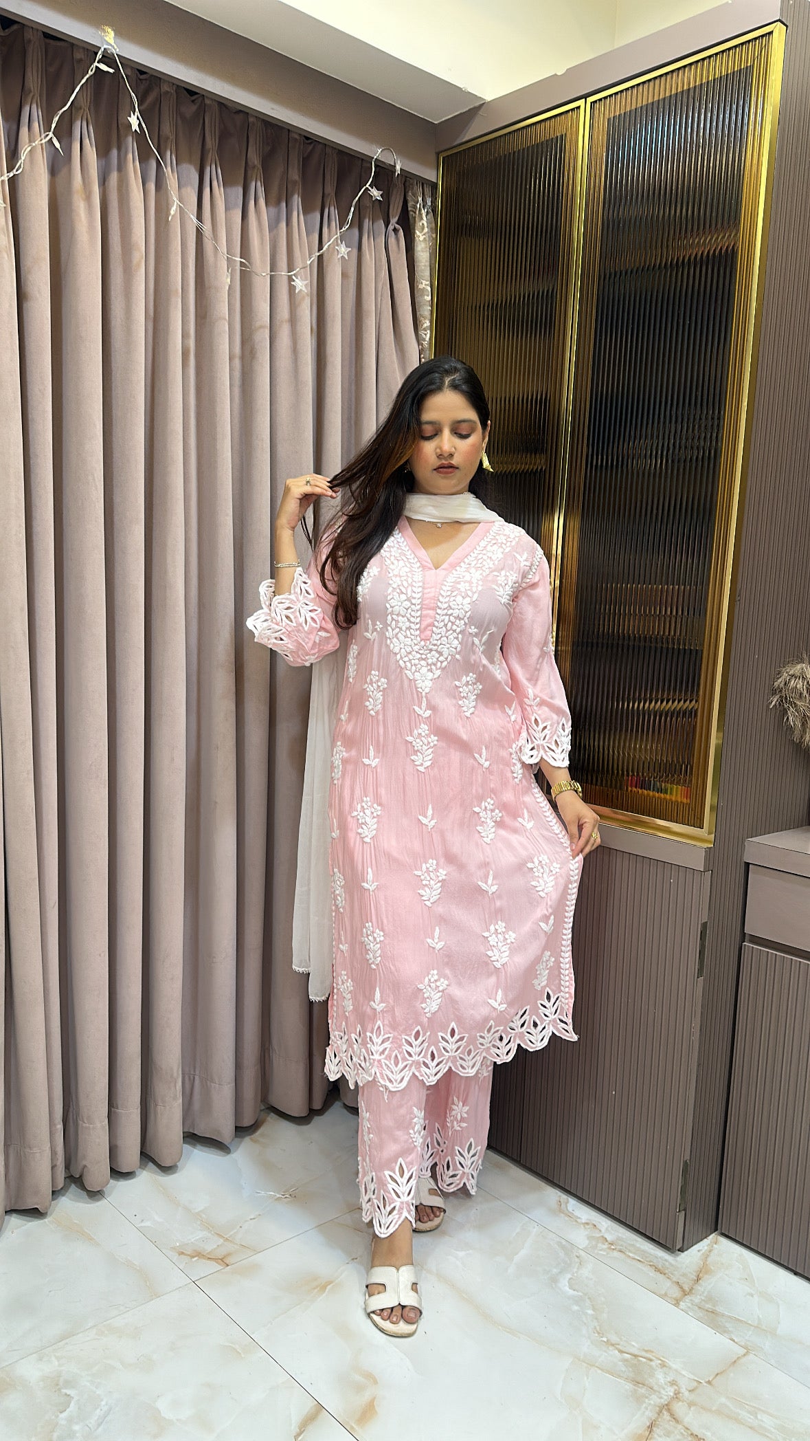 Peach Pure Modal karachi set