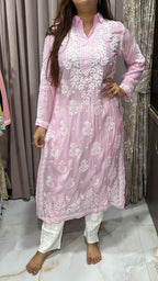 Pure muslin handwork kurti