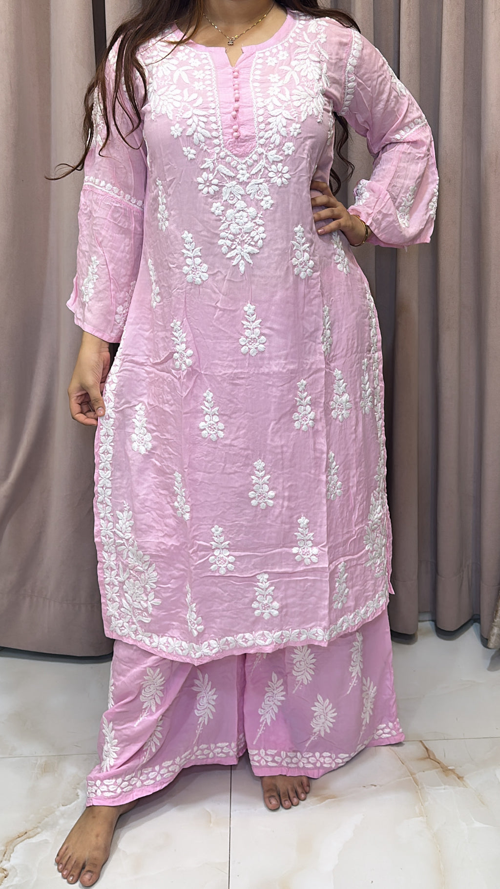 Modal bell sleeves plazo set Category set