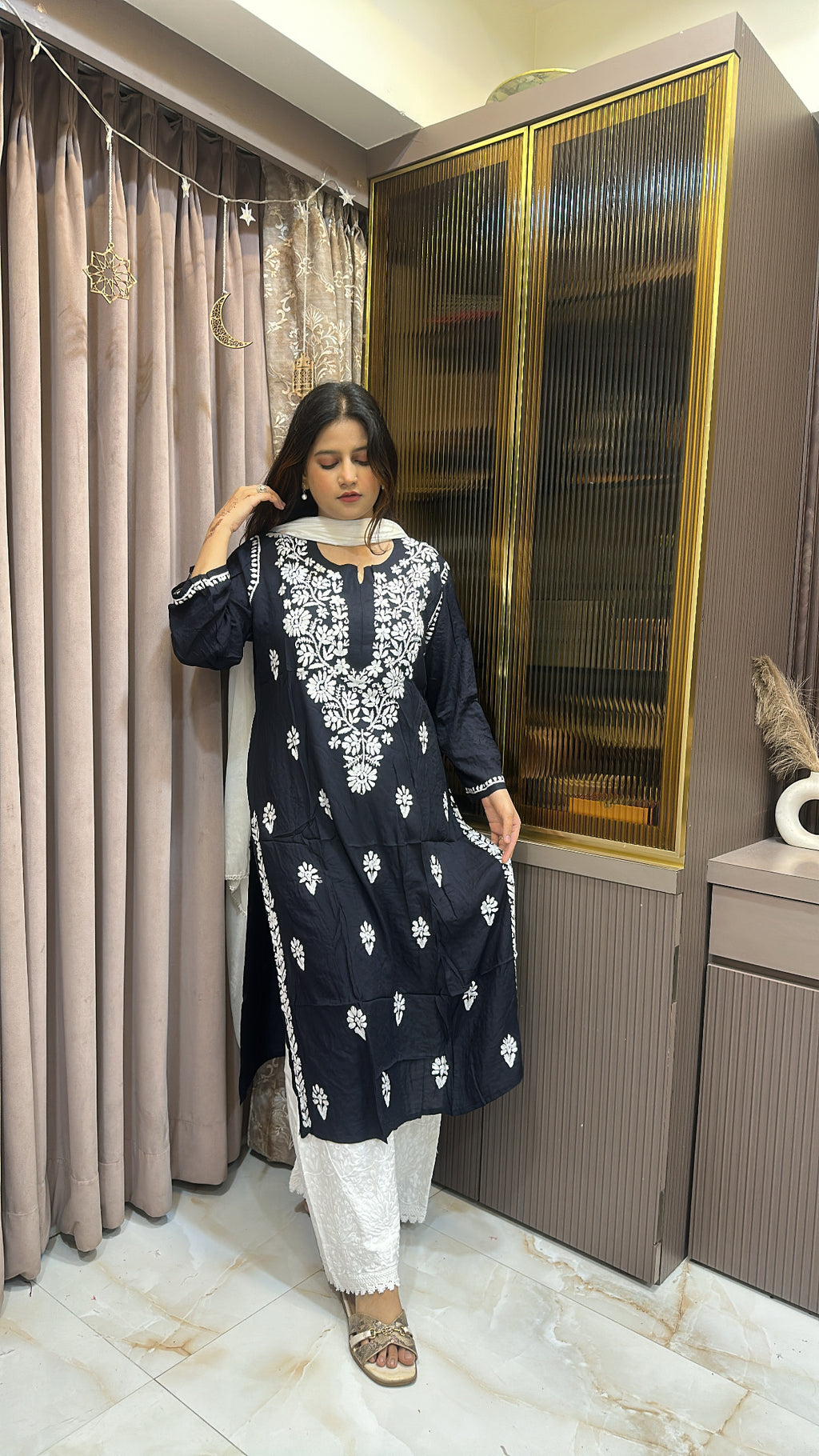 Black Basics Plus size kurti