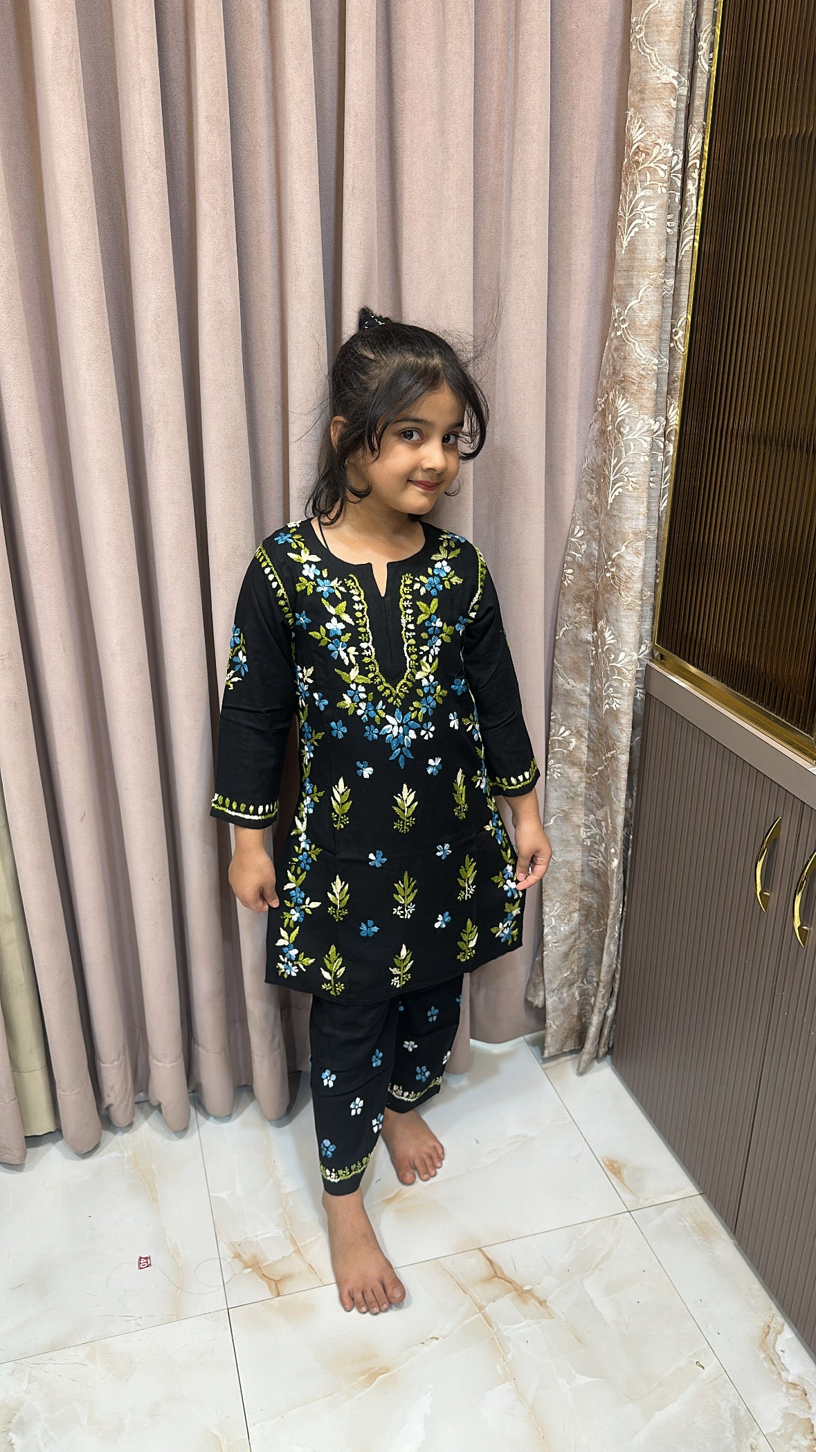 Kids Black with blue Colored Set