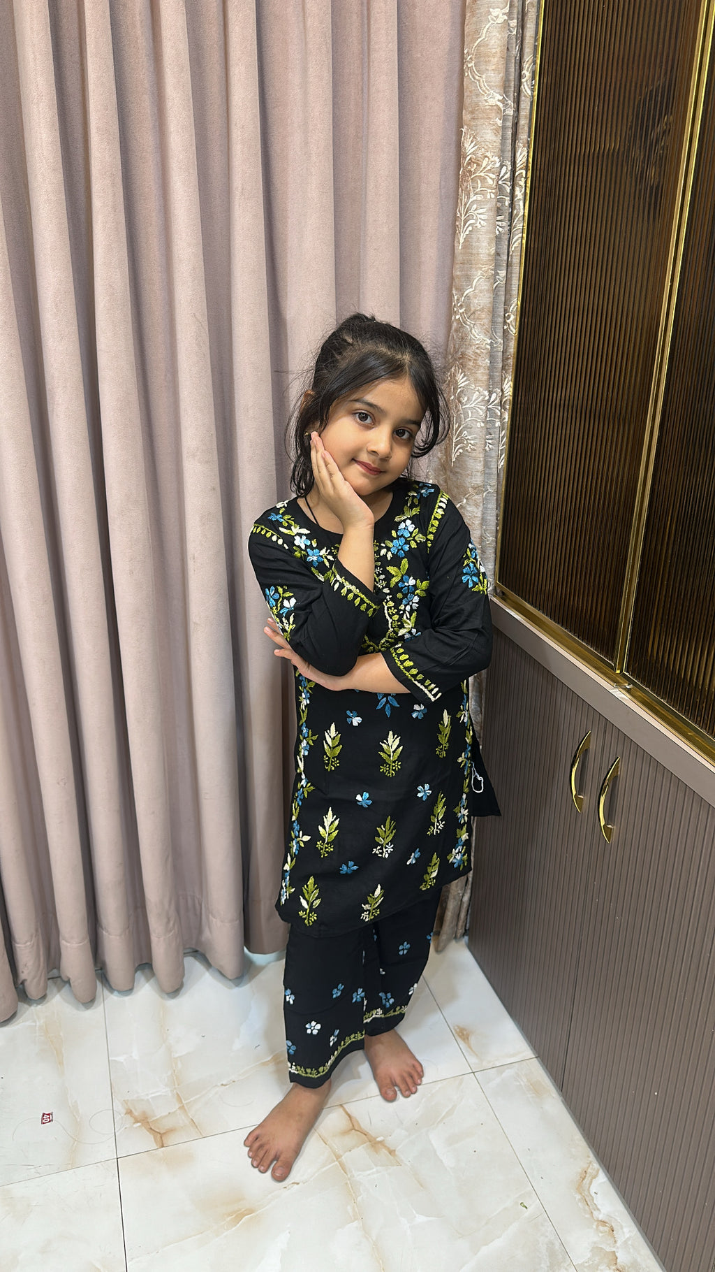Kids Black with blue Colored Set