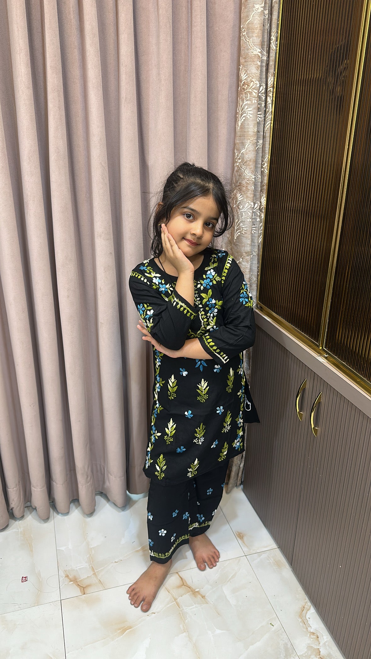 Kids Black with blue Colored Set