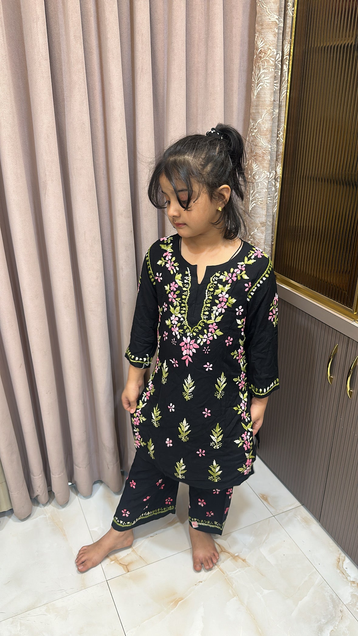 Kids Black with pink Colored Set