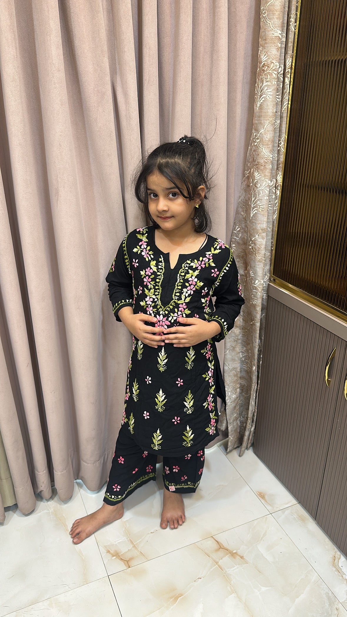 Kids Black with pink Colored Set