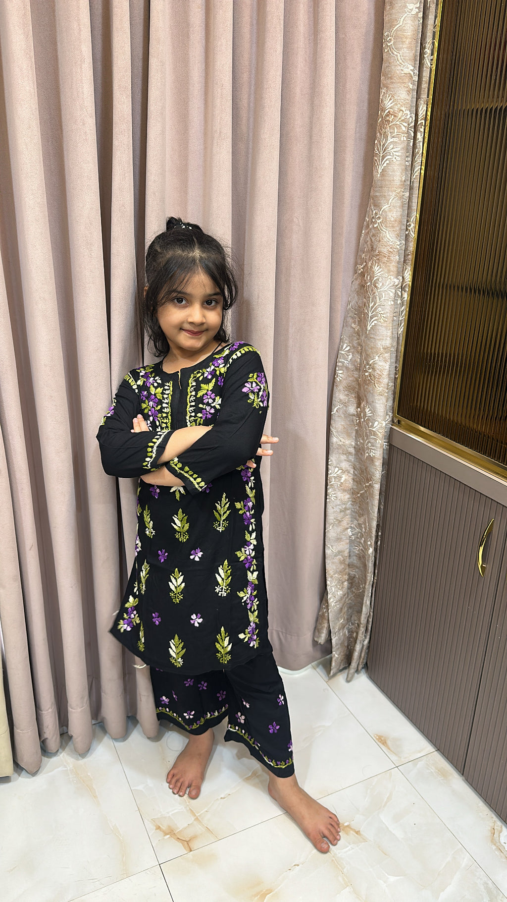 Kids Black with purple Colored Set