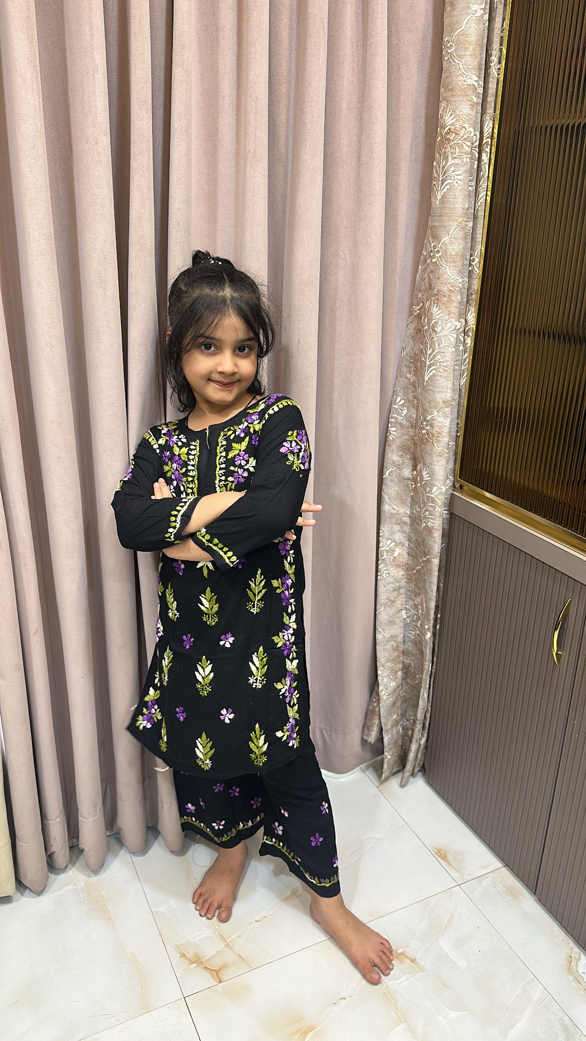 Kids Black with purple Colored Set