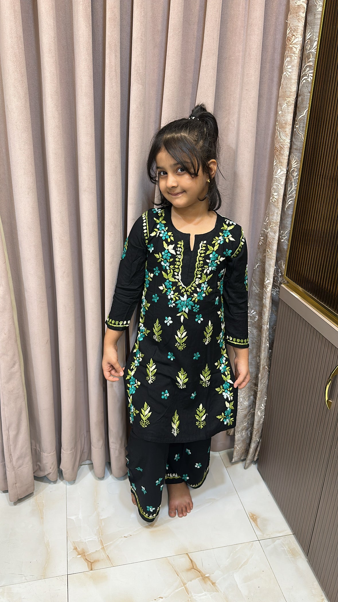 Kids Black with turkish Colored Set