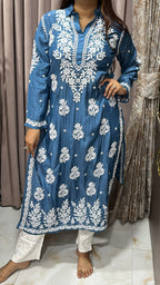 Pure muslin handwork kurti