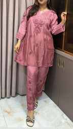 Blush Muslin co ord set