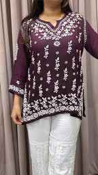 Brown Viscose short top