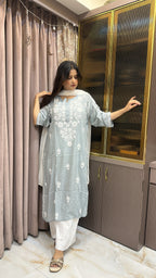 Grey Basics Plus size kurti