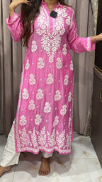 Pure muslin handwork kurti