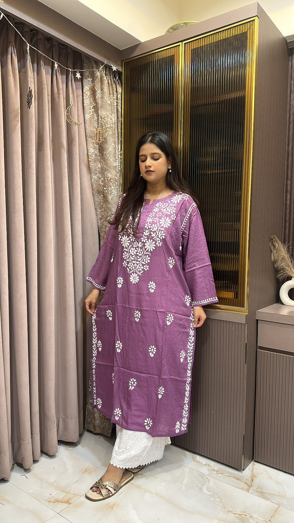 Deep purple Basics Plus size kurti