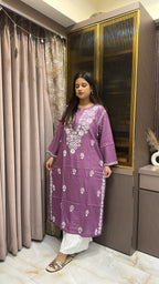 Deep purple Basics Plus size kurti