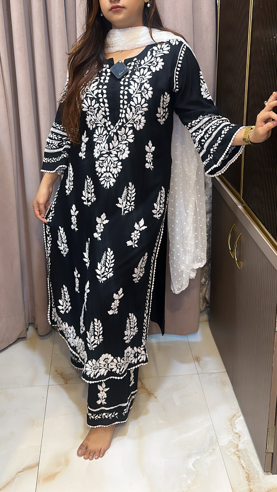 Black Heavy plazo set