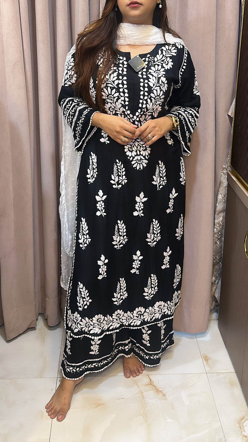 Black Heavy plazo set