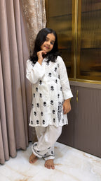 #2020 Black Kids Rayon White with Coloured Co-Ord Set