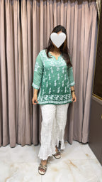 Green Viscose short top