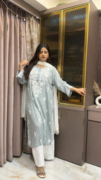 Grey Basics Plus size kurti