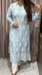 Pure muslin handwork kurti