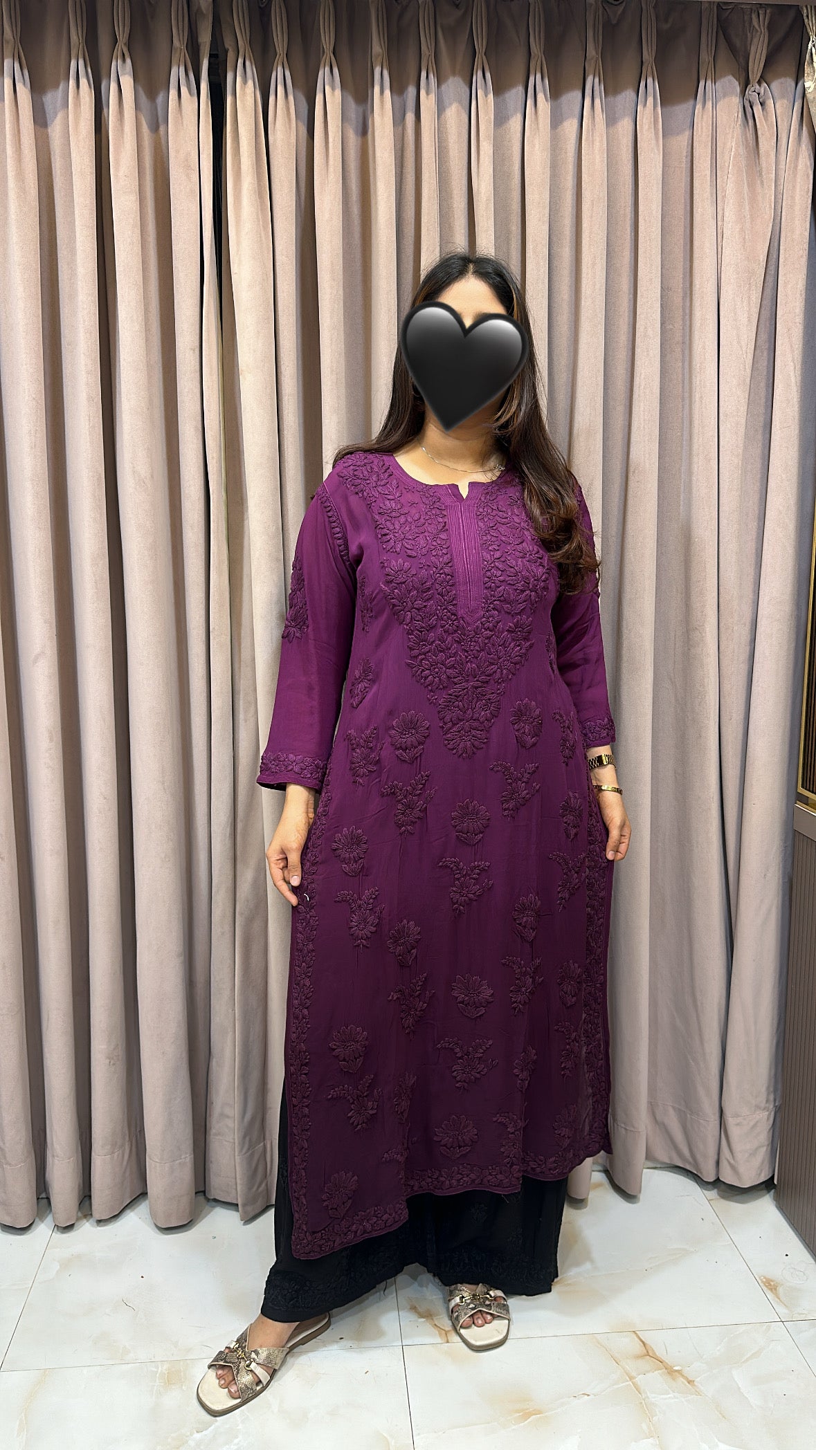 Jamun Viscouse self thread kurti