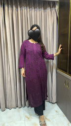 Jamun Viscouse self thread kurti