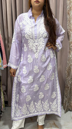 Pure muslin handwork kurti