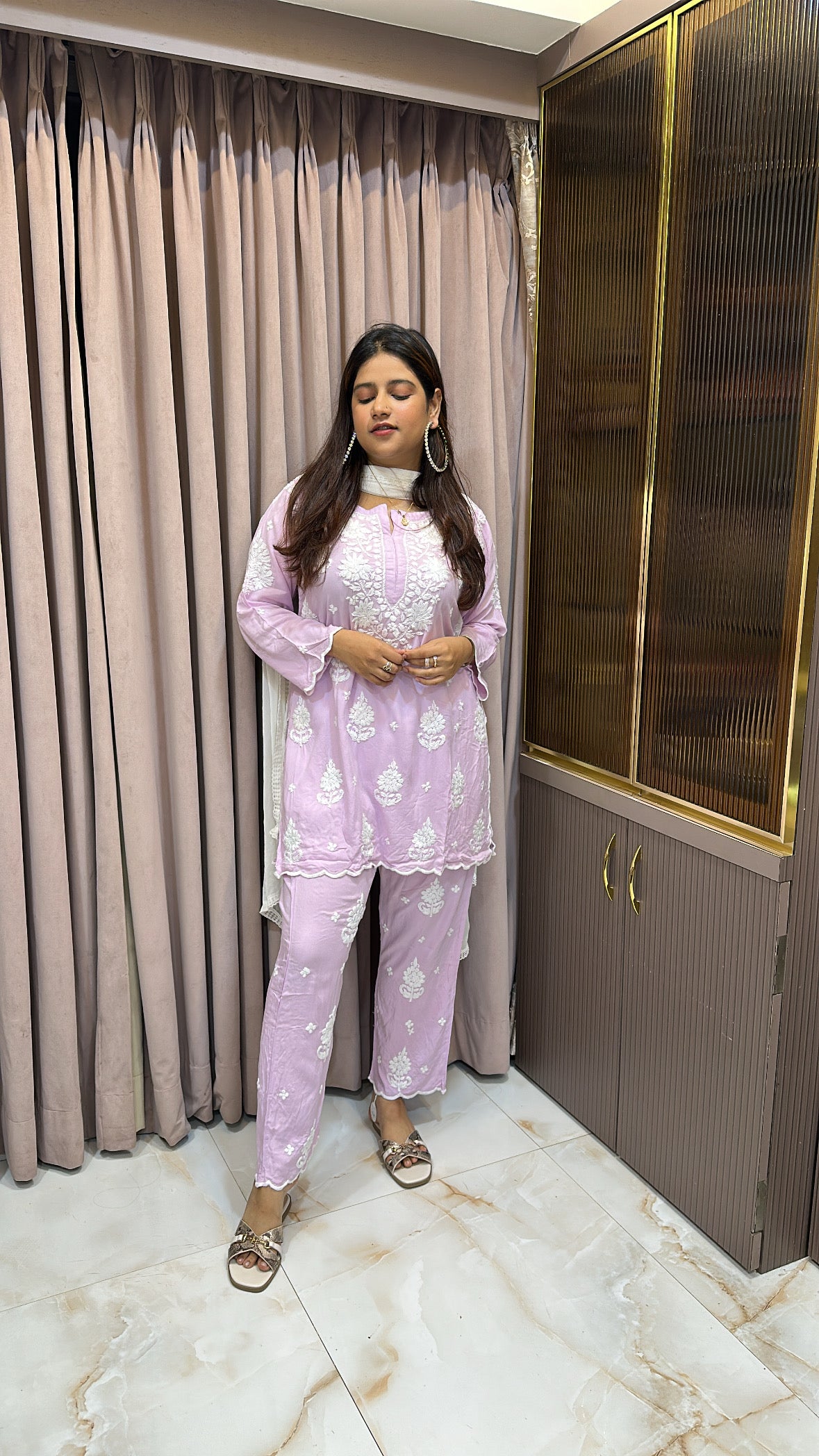 Lilac Cut work co-ord set