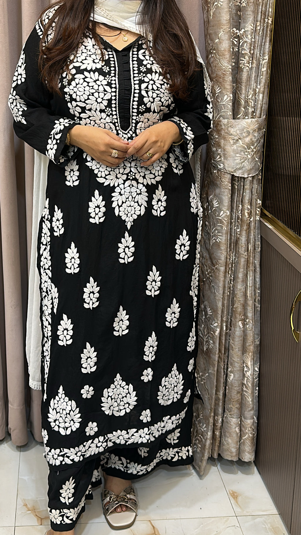 Black Heavy plazo set