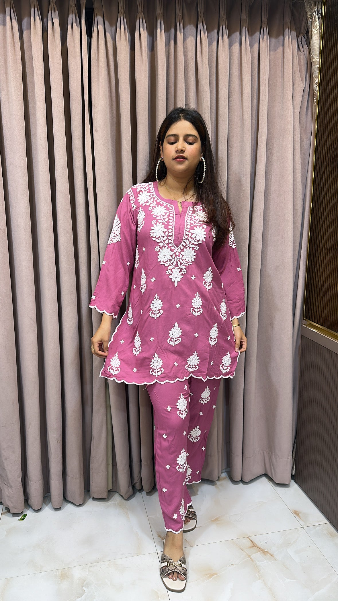 Onion Cut work co-ord set