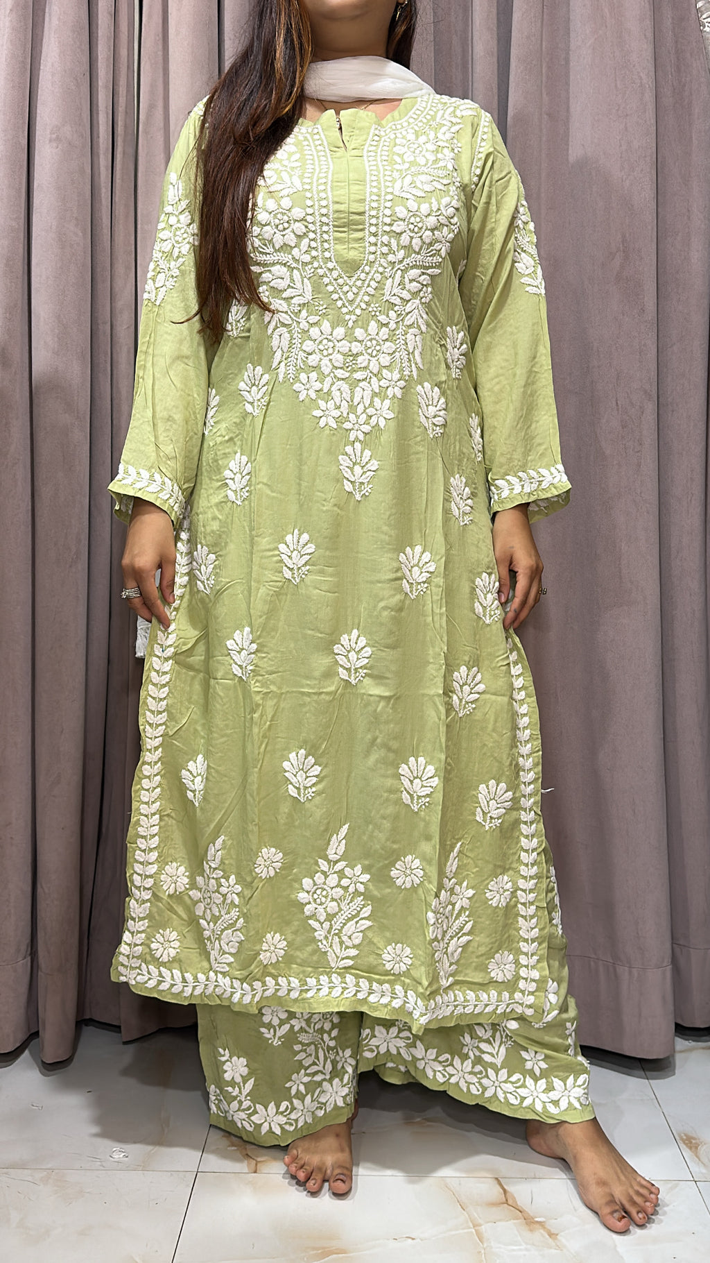 Pure modal lucknowi plazo set