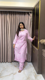 Pink muslin self coloured set