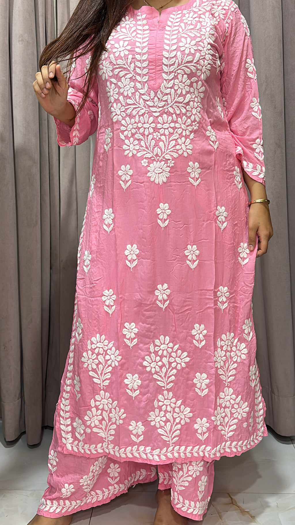 Pure modal lucknowi plazo set