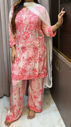 Crepe silk printed co ord set