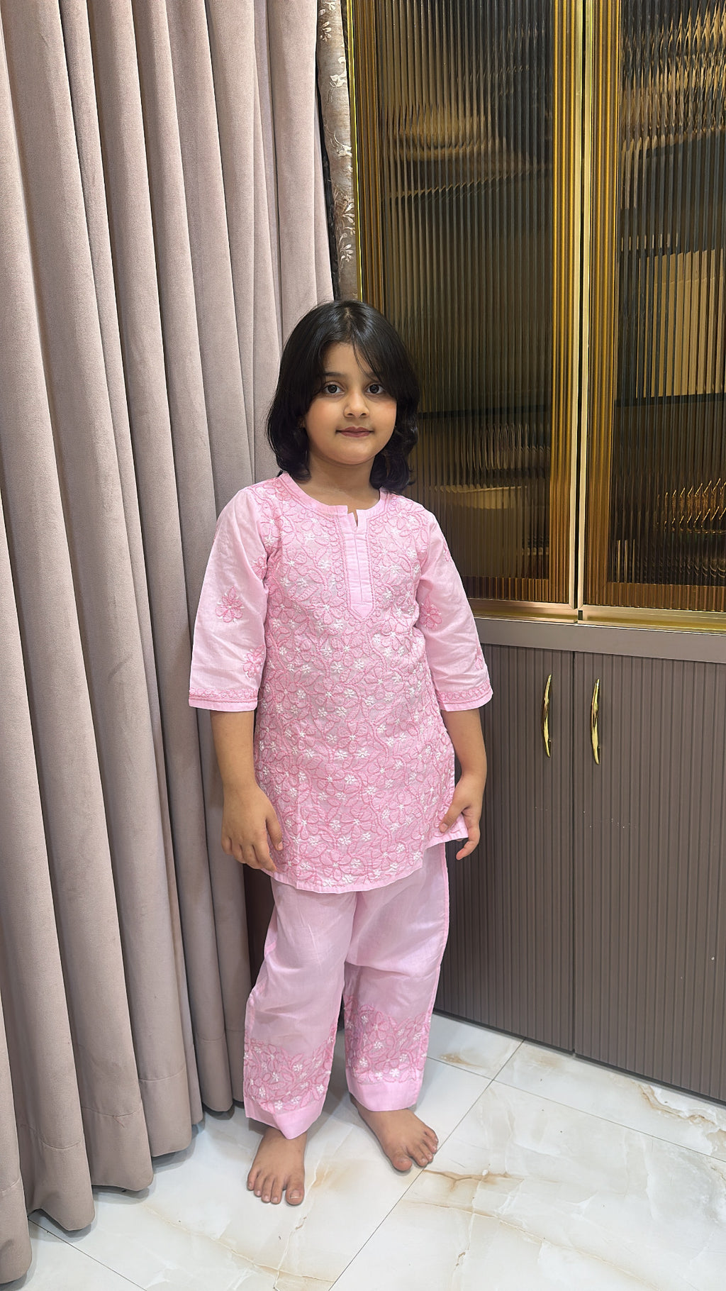 Pink kids shadow work set