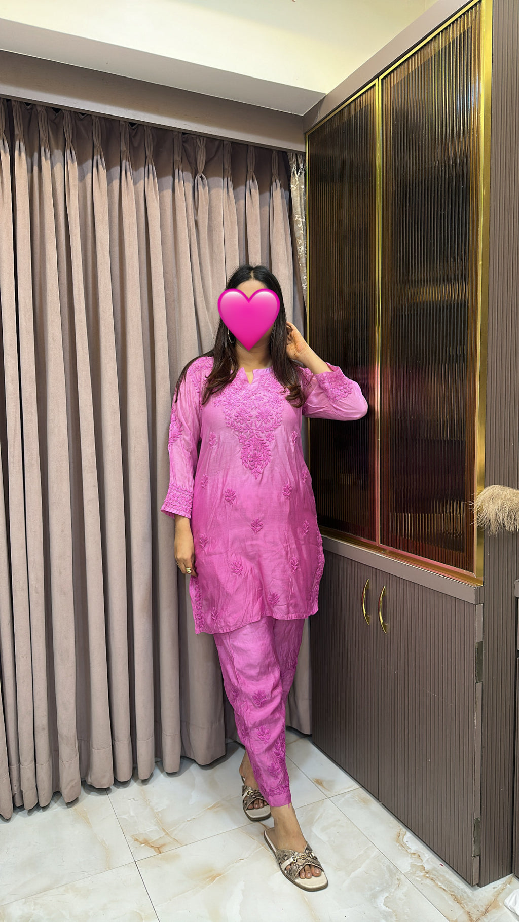Pink Muslin co ord set