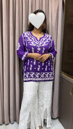 Purple Viscose short top