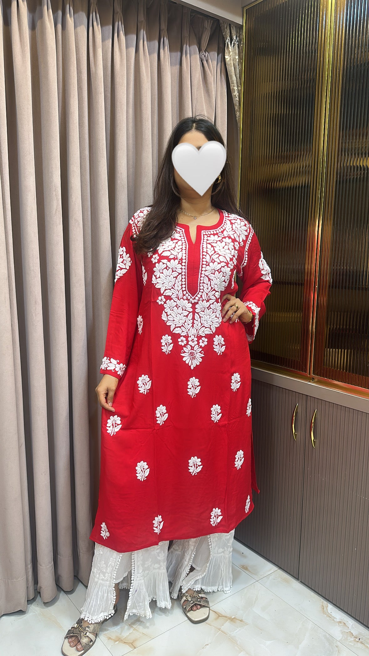 Red modal kurti