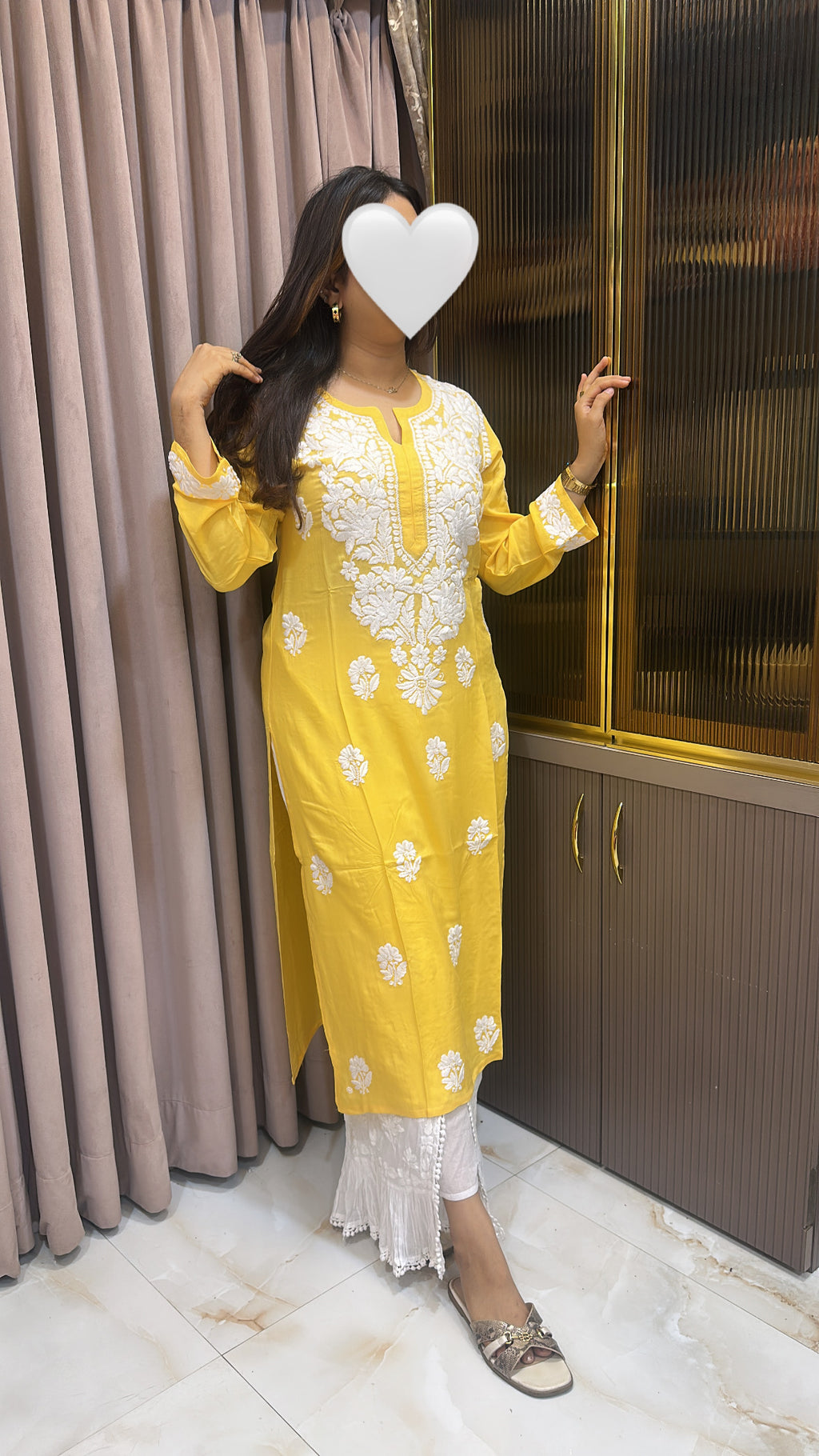 Yellow modal kurti